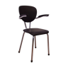 Tubax chair 50s chrome and imitation black leather