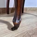 A pair of antique upholstered side chairs/Victorian balloon-back