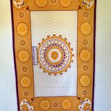Nappe tenture malgache vintage jaune