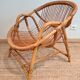 Vintage rattan & bamboo armchair from the 60s