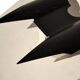 Minimalist wall lamp white & black, 1950s