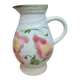 Pichet Sarreguemines barbotine floral decoration