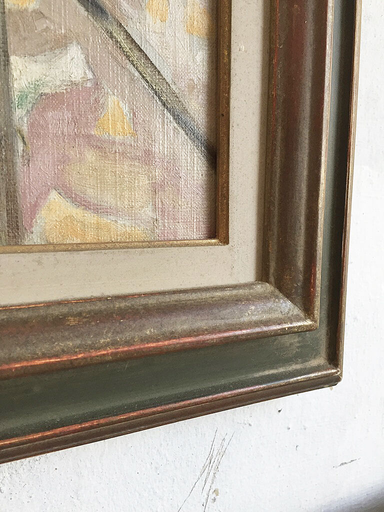 Oil on canvas framed "garden"