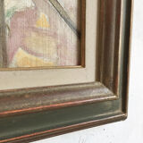 Oil on canvas framed "garden"