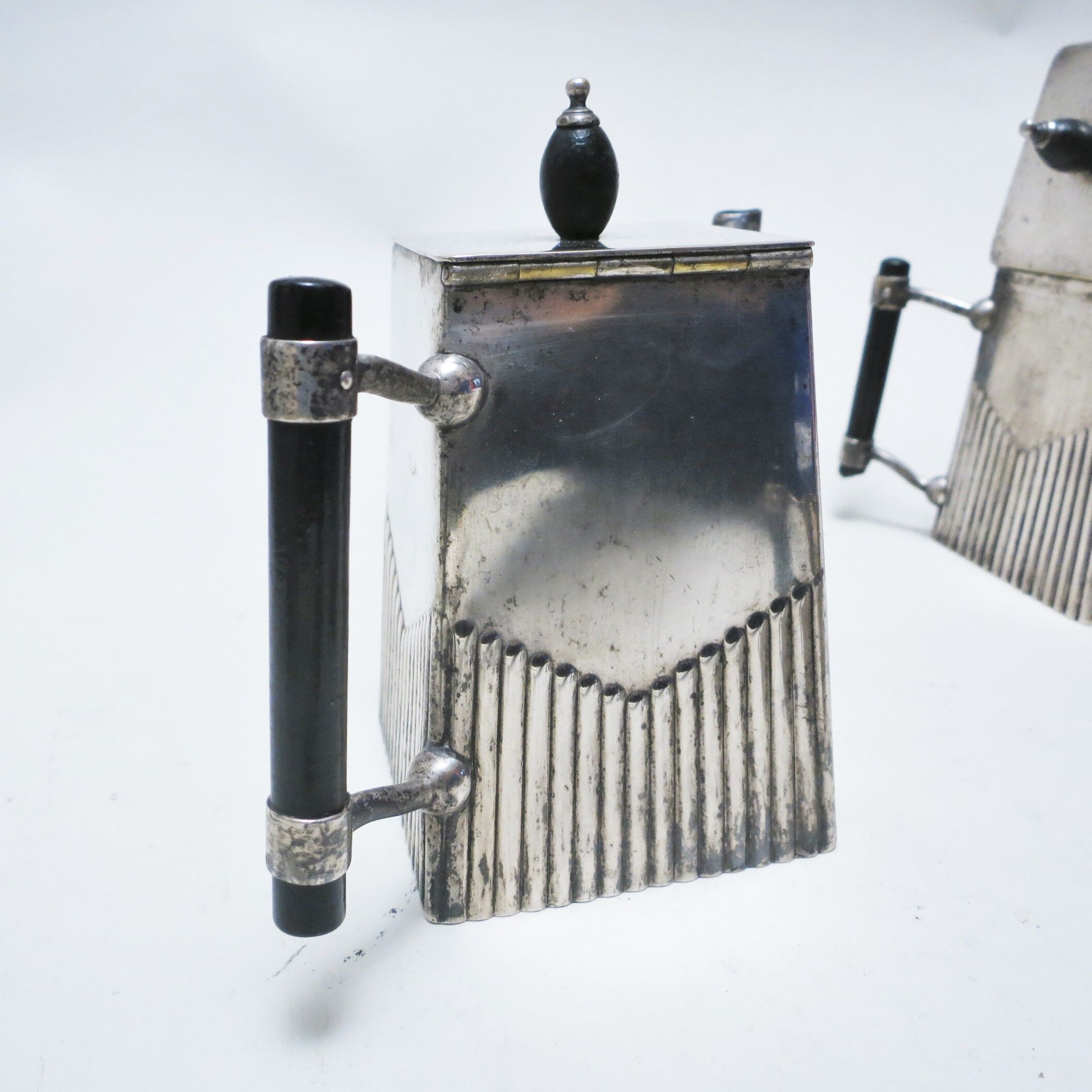 Art Deco coffee service in silver metal