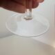 4 large red blown glass stemmed glasses 320 ml