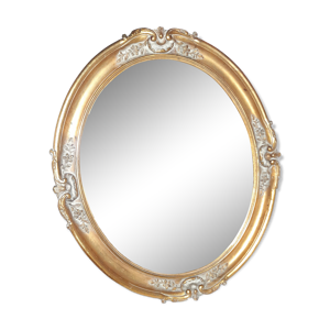 miroir ovale en stuc