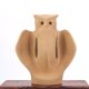 Owl lamp in beige ceramic, 1970s