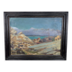 Painting, Oil on panel, "Mediterranean Coastal Town", France, 1930