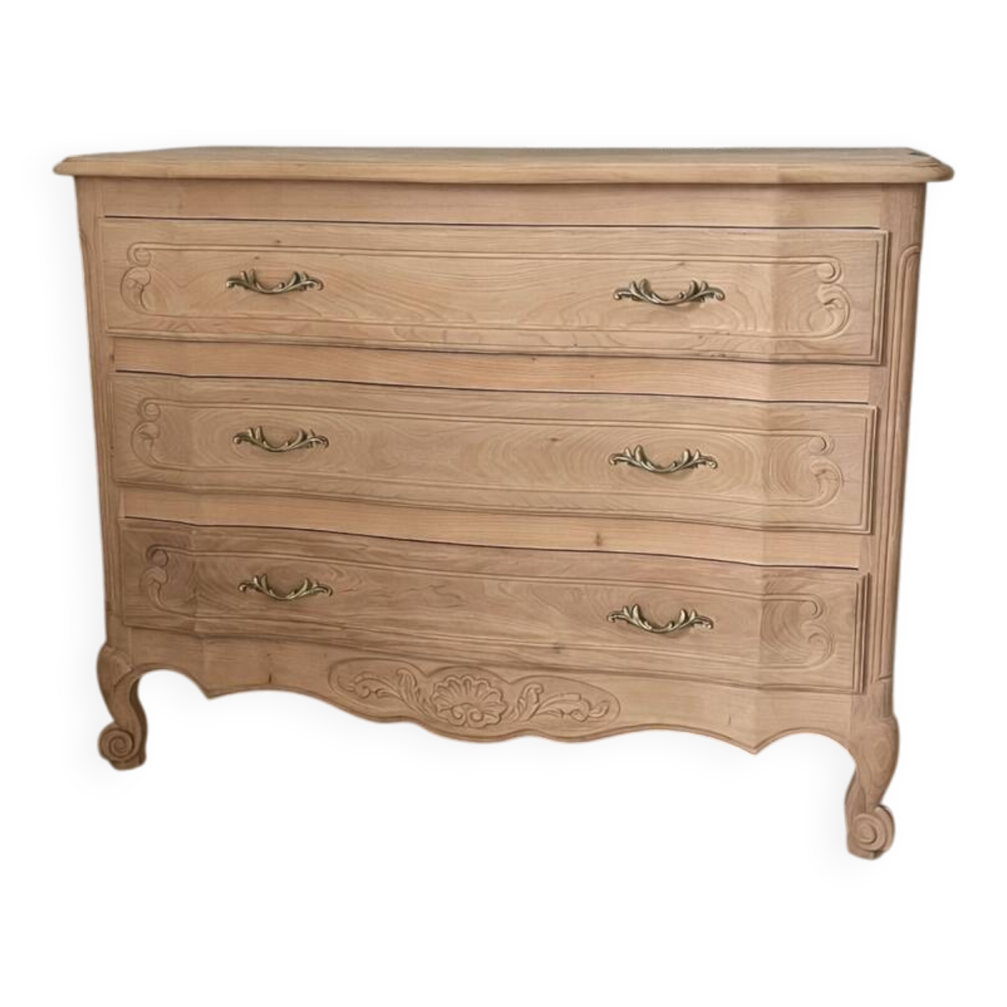 Louis XV chest of drawers in solid cherry wood