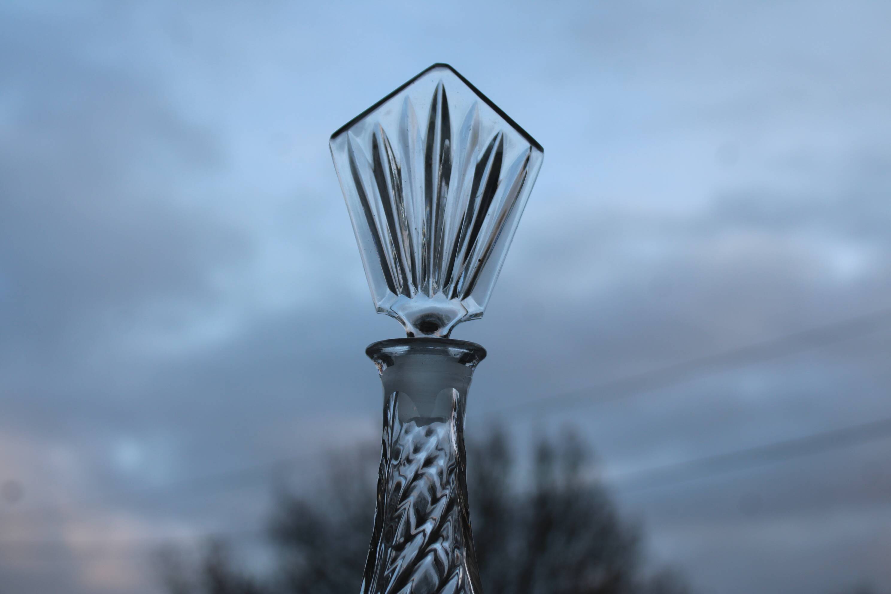 Bavarian crystal decanter + 8 glasses – with original box