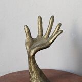 Vintage bronze hand sculpture ring sizer handcrafted decorative object