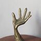 Vintage bronze hand sculpture ring sizer handcrafted decorative object