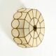 Beautiful round Mid-Century Modern ceiling or wall lamp made of Capiz