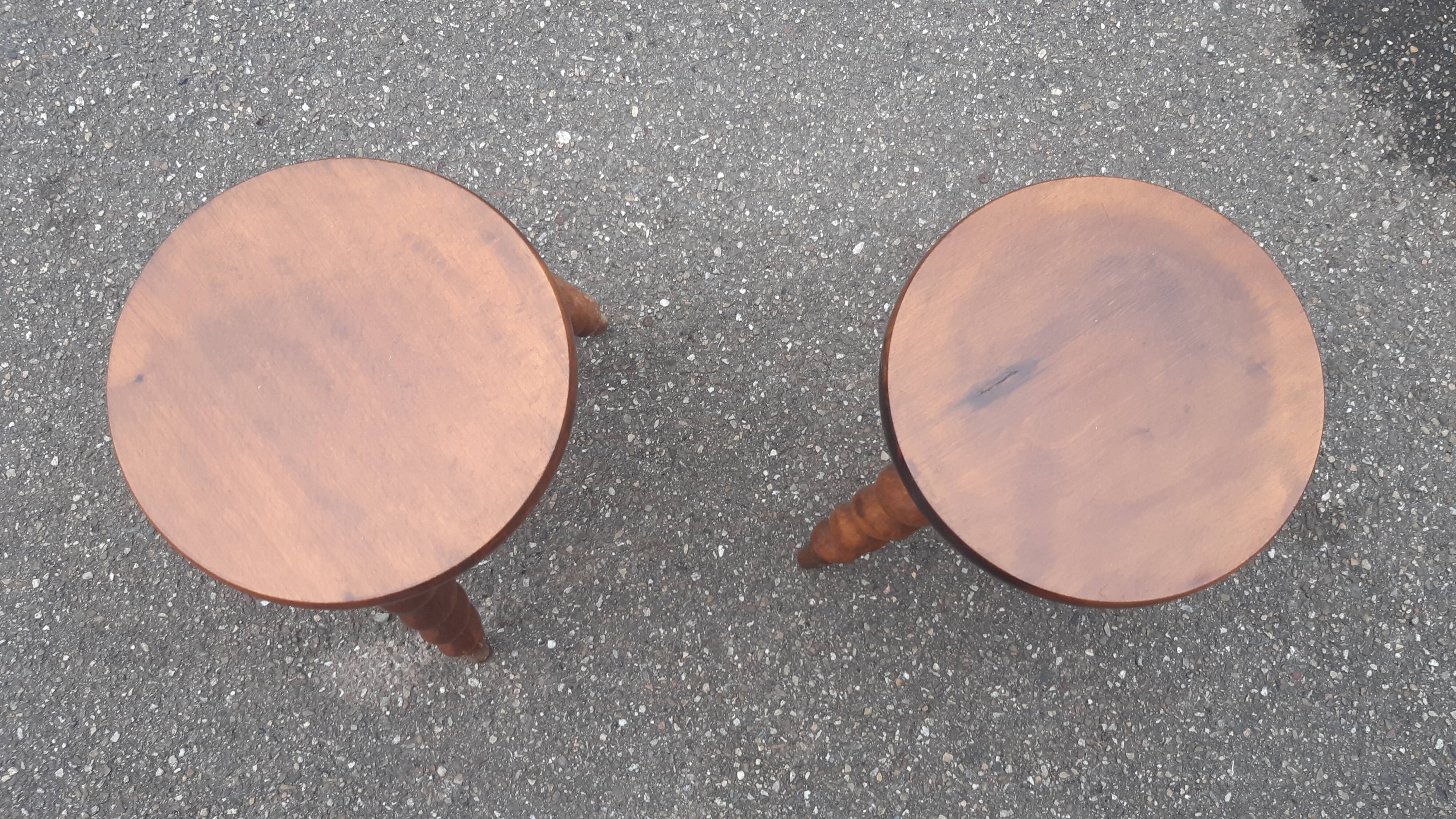 Pair of twisted foot stools