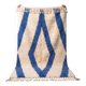 Handmade pure wool traditional blue and white rug 150/250 cm