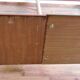 Scandinavian style bed in 140 with two integrated nightstands
