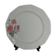 Old octogonal silver flower rose service dish