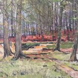 Forest landscape signed