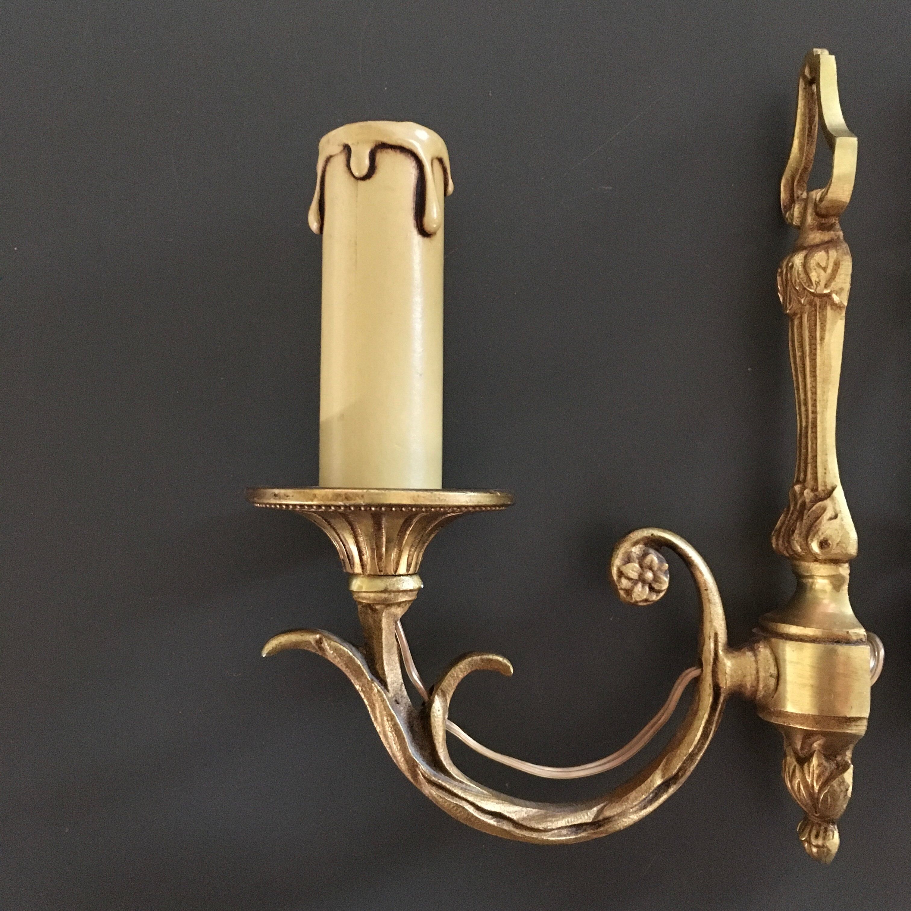 Pair of gilded bronze appliques