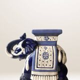 Pair of elephant ceramic side tables