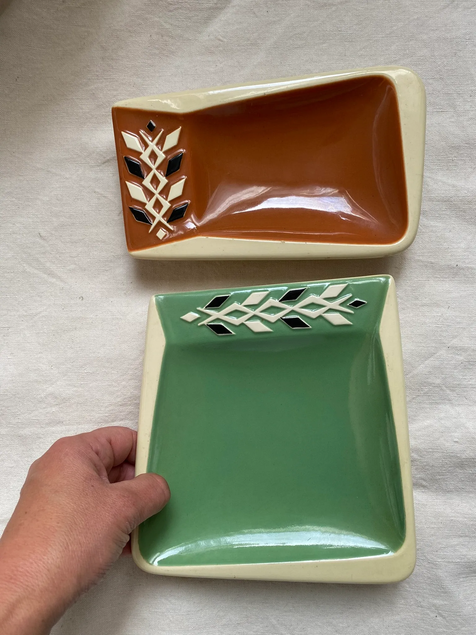 Vercéram snack bowls or dishes, 1950s