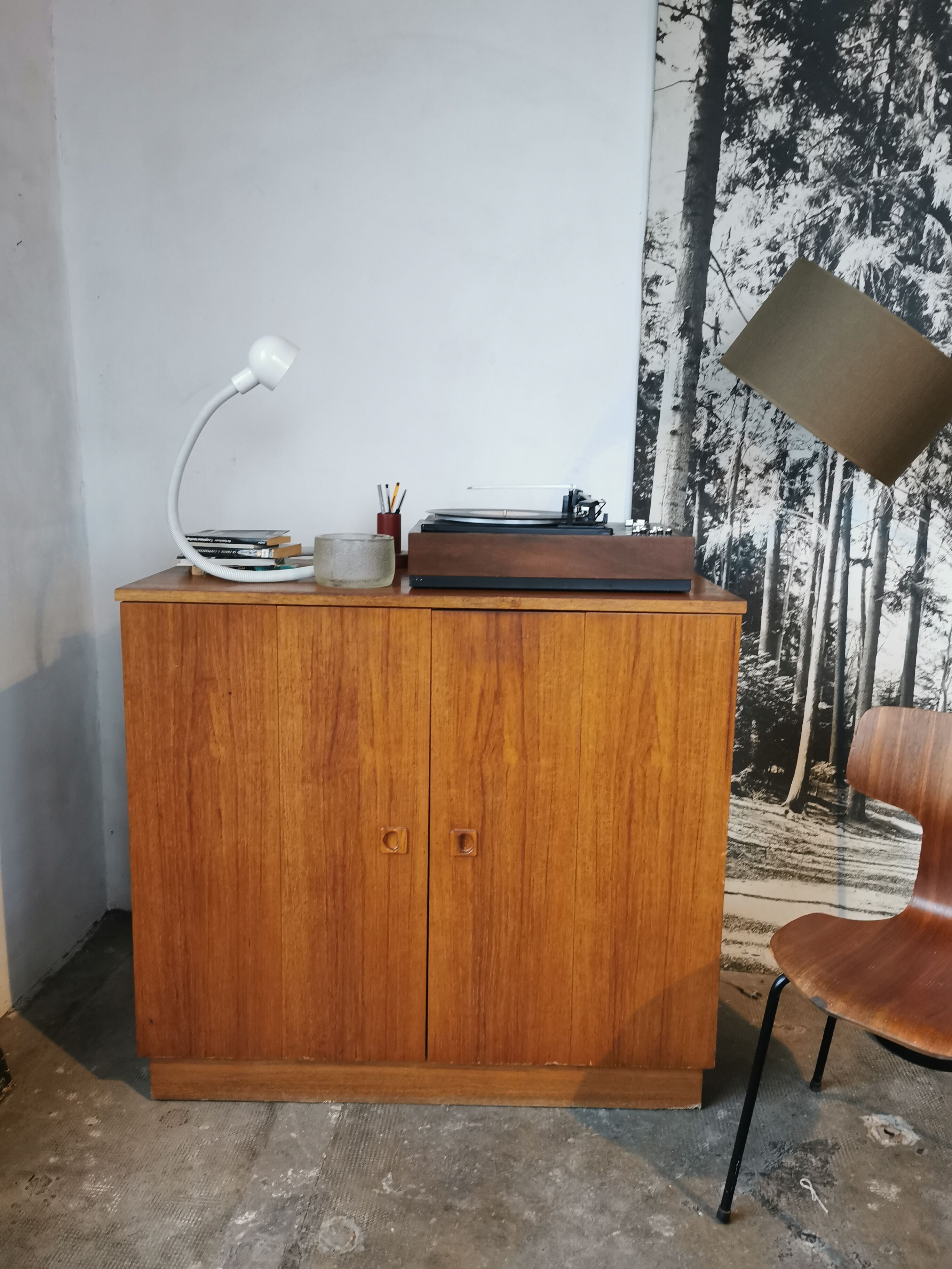 Hi-fi cabinet, music, Scandinavian style 1970