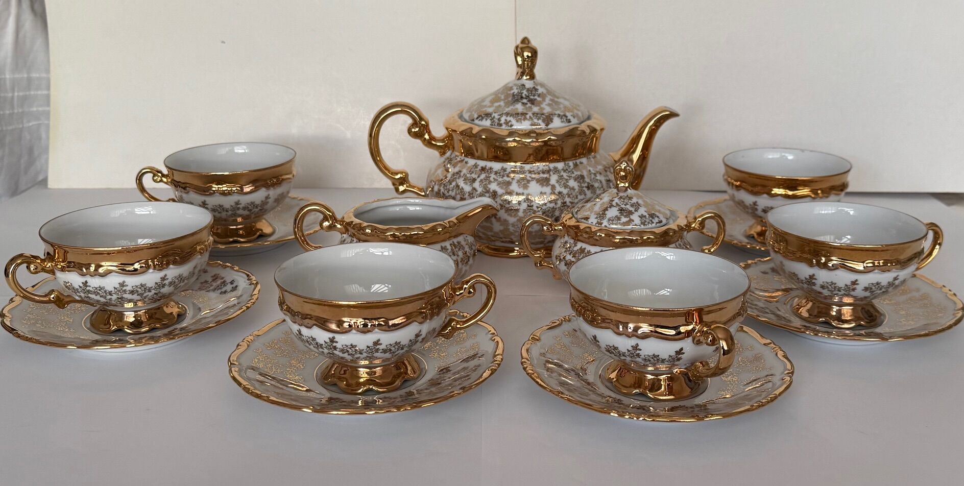 Bavarian tea service Mitterteich, Germany 1950s