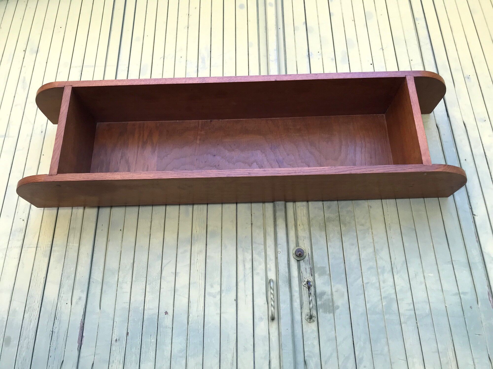 Vintage oak wall shelf