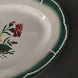 plat Sarreguemines Digoin modèle "Esper" ancien décor floral