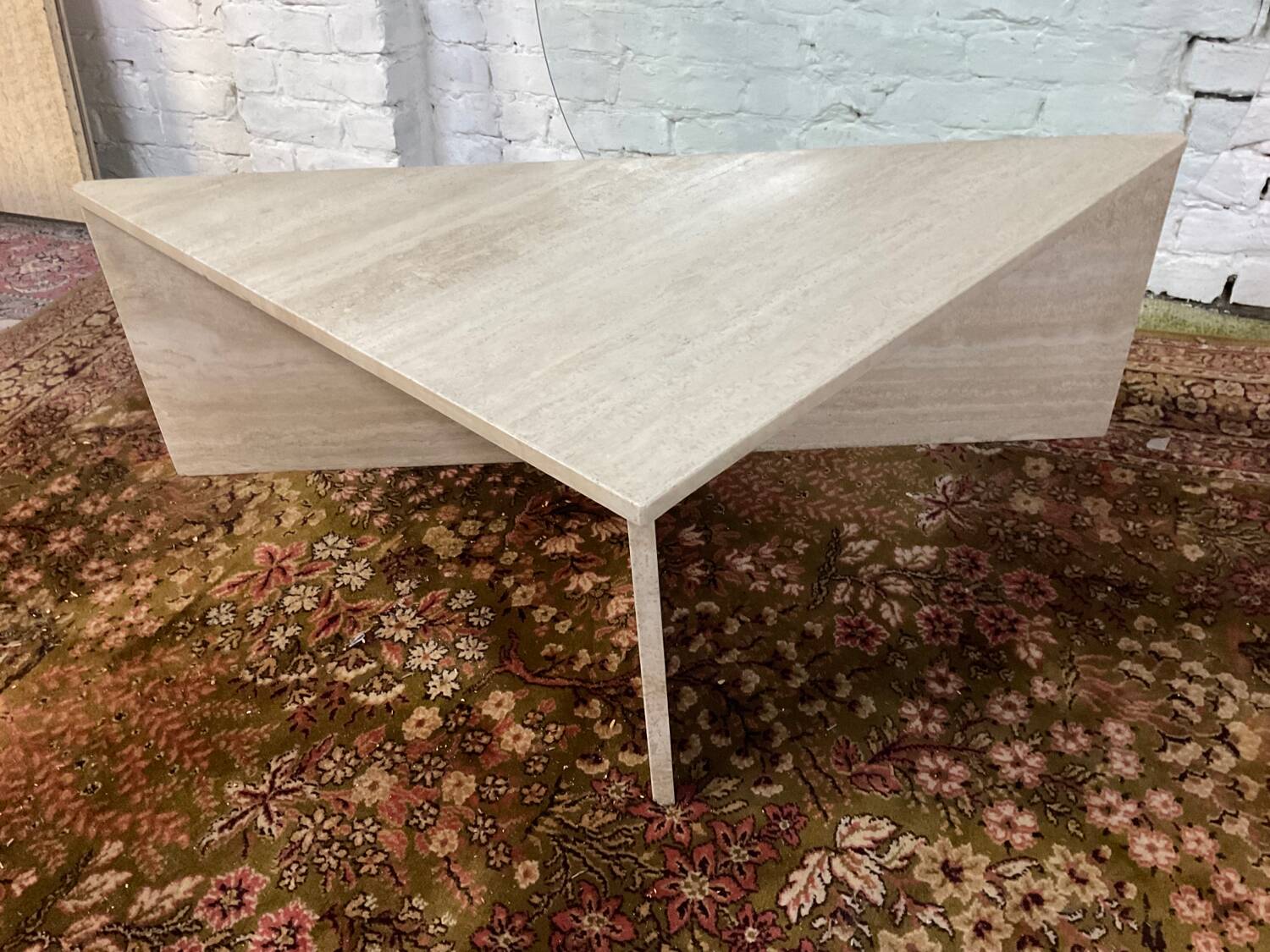 Travertine coffee table