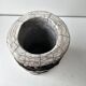 Raku ceramic roll vase signed Potty