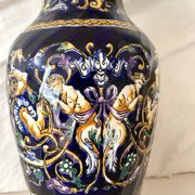 Earthenware vase from Gien with Renaissance decoration.