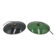 2 enameled sheet metal pendant lights