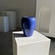 Modern vase oblong dark blue / dark purple H:19cm