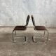 Paire de chaises chromées vintage 1970