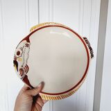 Impressive fish service 12 plates and 1 ceramic tray Author Quimper 1970s.