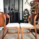 Ancienne paire de chaises Baumann traîneau vintage