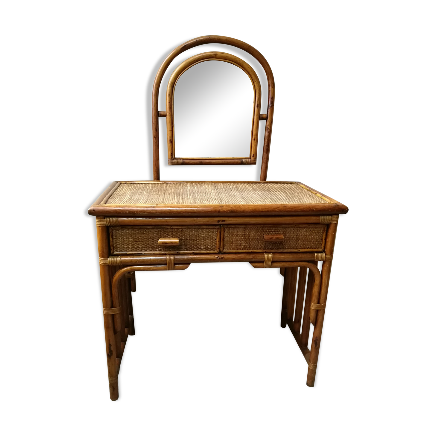 Rattan dressing table