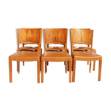 Ensemble de six chaises de différents types de bois