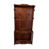 Cloakroom with walnut coat holder