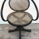 Chair swivel old Thonet bentwood, folder & canned seat Vintage