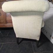 Napoleon III crapaud armchair with a reclined backrest
