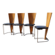 Set 4 Vintage postmodern Dutch design Memhis style Harvink Zino chair