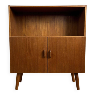 Bibliothèque buffet scandinave vintage en teck signé Denka, années 60