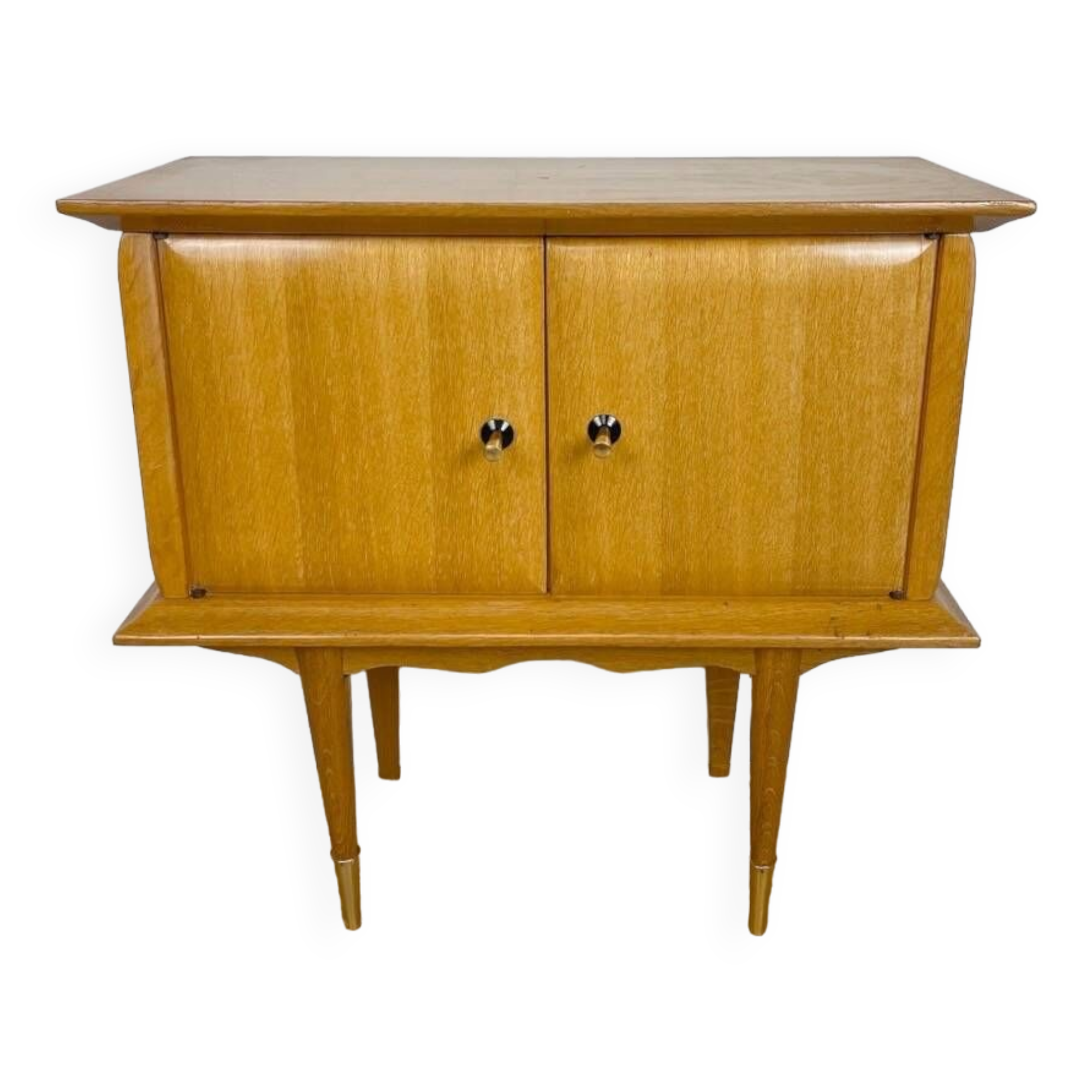 Large mid-century design wooden bedside table