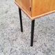 Buffet of the 60s in blond oak metal feet with square section