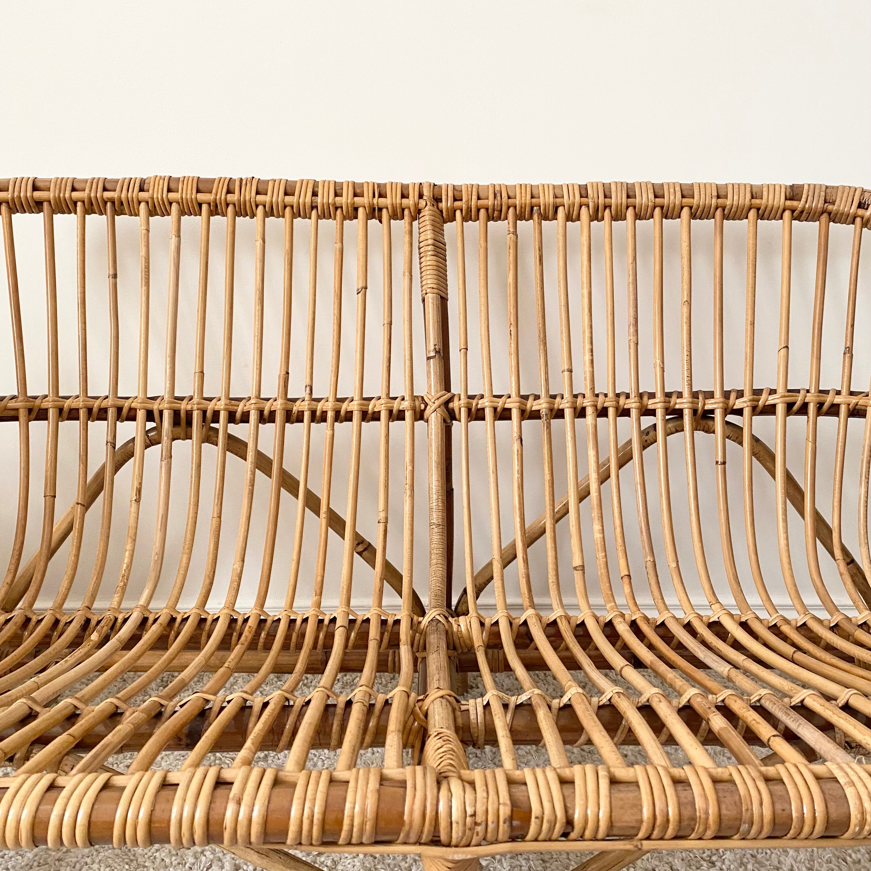 Vintage rattan sofa