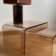 2 altuglas smoked nesting coffee table, 1970s