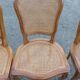 Série de 4 chaises cannées
